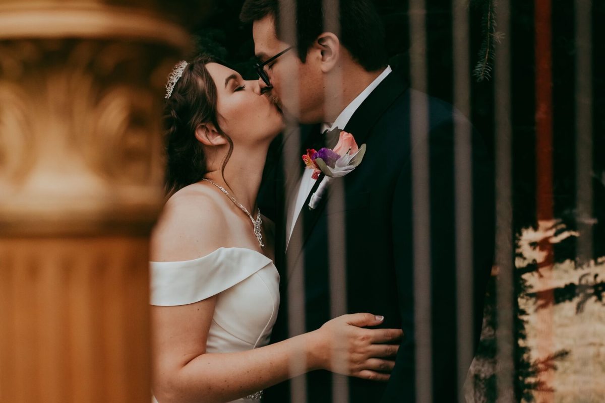 Captivating image of Mary Law, Reno Tahoe's premier harpist, enchanting guests with her mesmerizing melodies at a wedding ceremony.